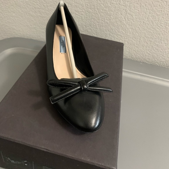 prada block heel pump